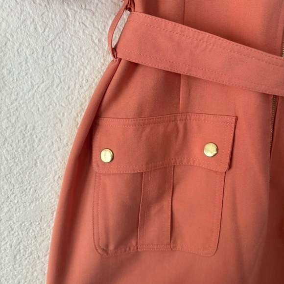 Sharagano Women's Short Sleeve Casual Shirt Dress with Front Pockets Size 14 - Picture 10 of 12